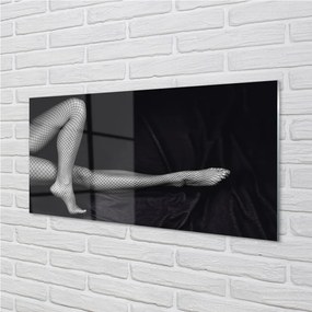 Obraz plexi Čierne a biele sieťované nohy 100x50 cm