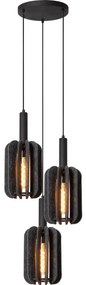 Lucide 45492/13/36 - Luster na lanku RAFAL 3xE27/40W/230V čierna/šedá