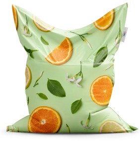 Sablio Sedací vak Citrus a kvet - 150x100 cm