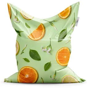 Sablio Sedací vak Citrus a kvet - 150x100 cm