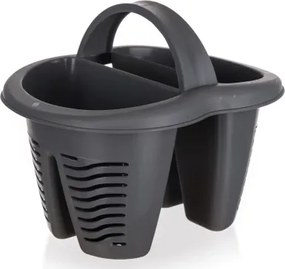 Odkvapkávač na príbory myKitchen, antracit%