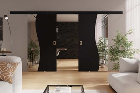Posuvné dvere FALA DUO | 192 cm Farba: Čierna