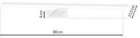 Nástenné LED svietidlo Shine1, 1x LED 15w, 4000k, (80 cm), w