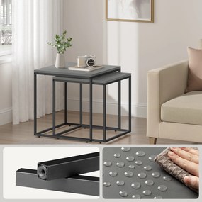 Dekorstudio Set 2ks kávových stolíkov - Betón / čierne nohy