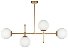 Závesné svietidlo v zlatej farbe Squid Lighting Kruva, výška 57 cm