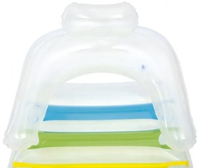 Nafukovačka Bestway 43011 s operadlom, priehľadná 165x89 cm