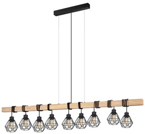 Eglo 44077 - Závesný luster na lanku TOWNSHEND 9xE27/60W/230V