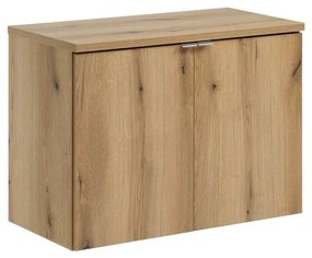 Závesná skrinka pod umývadlo Nova Oak II s doskou 80 cm dub coast evoke