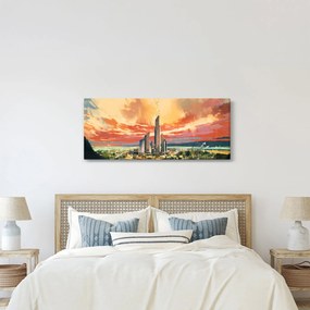 Obraz - Maľované mesto (120x50 cm)