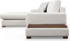 Rohová sedací souprava Loop 312 cm s odkládacím stolkem béžová levá