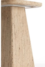 Odkladací stolík s doskou z kameňa 40x40 cm Kepami – Light &amp; Living