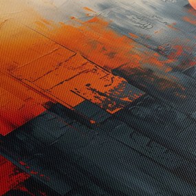 Obraz - Abstraktná maľba mesta (70x50 cm)