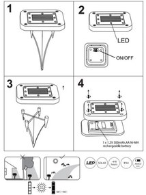 Globo 33414Q-2 - SADA 2x LED Solárne svietidlo SOLAR LED/0,8W/1,2V IP44
