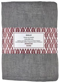 Záclona na stuhách Dolly polyester tmavo šedá 140x180 (x2) Merkury Home II/2