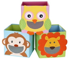 Detské stohovateľné boxy na hračky RFB01KU (3 ks)