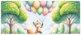 Obraz – Šťastná líška (120x50 cm)