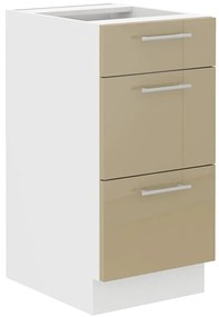 Kuchynská skrinka Lara 40d 3s Bb Mdf Cappucino lesk