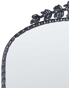 Kovové nástenné zrkadlo 51 x 114 cm čierne LIVRY Beliani
