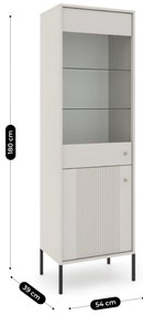 PROXIMA.store - Glamourová vitrína SOFT FARBA: biela