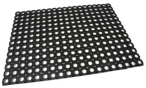 Gumová čistiaca rohož Honeycomb 60 x 80 x 1,6 cm, čierna