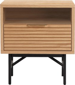 XXXLutz NOČNÝ STOLÍK, dub, čierna, farba duba, 45/50/40 cm Boxxx - Online Only spálne - 001909004901