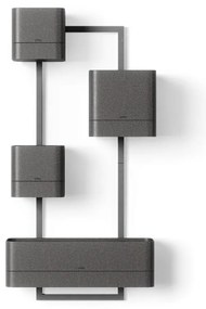 Závesné plastové kvetináče na bylinky v súprave 4 ks Cubiko – Umbra