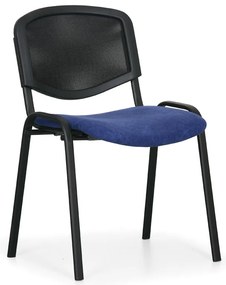Konferenčná stolička Viva Mesh - čierne nohy, modrá / čierna