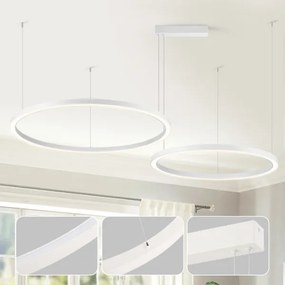 Brilagi - LED Stmievateľný luster na lanku PORTOFINO LED/98W/230V biely + diaľkové ovládanie