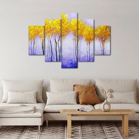 Obraz žltých stromov (150x105 cm)