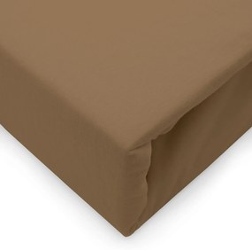 JERSEY PRESTIERADLO 140X200 CM, VÝŠKA 30 CM HNEDÉ