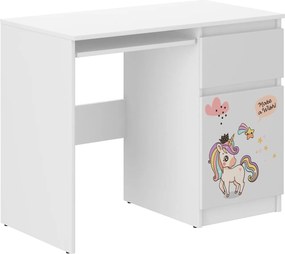 Wooden Toys Detský písací stôl N-33 JEDNOROŽEC RAINBOW