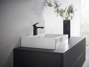 Hansgrohe Vernis Shape, umývadlová batéria s výpustom, EcoSmart, čierna matná, HAN-71561670
