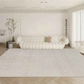 TZ Sivý obdĺžnikový geometrický koberec Strado Polo Raining Grey vzor kruhy Rozmer: 140x200 cm