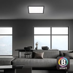 Briloner 7060-015 - SLIM LED stmievateľný panel 22W/230V 42x42 cm čierny Wi-Fi Tuya + diaľkové ovládanie