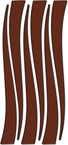 Zrkadlová nálepka na stenu čiary | HELGA: Zrkadlo Silver Plexisklo 30 x 15 cm 2873-9396 OX007- 3D modern stickers