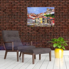 Sklenený obraz - Ribeira, Portugalsko (70x50 cm)