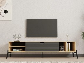 TV stolík/skrinka Nusave (dub zafírový + antracit) . Vlastná spoľahlivá doprava až k Vám domov. 1095434