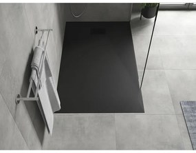 Mexen Hugo, obdĺžniková sprchová vanička SMC 160 x 90 cm, čierna, čierna krytka, 42709016-B