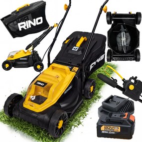 Akumulátorová Kosačka 4Ah Na Trávu Regulácia Ľahká 32CM Veľký Kôš 30L Rino