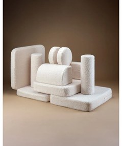 Krémová detská pohovka z textílie buklé 132 cm Settee – Wigiwama