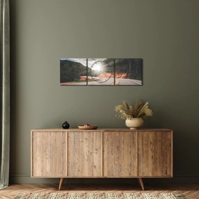 Obraz - Cesta štart (s hodinami) (90x30 cm)