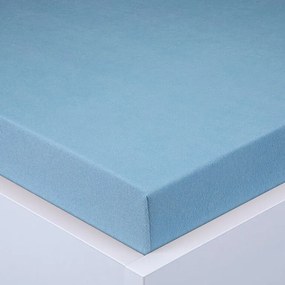Napínacia plachta na posteľ froté EXCLUSIVE nebesky modrá sada 2 ks 90 x 200 cm