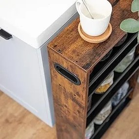 Pojízdný kuchyňský regál Vasagle Tonari 45 cm černý/hnědý