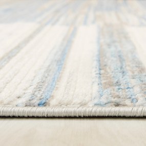 TA Koberec G498B WHITE/D_BLUE PORTLAND HIL Biely Obdĺžnikový Rozmer: 120x170 cm