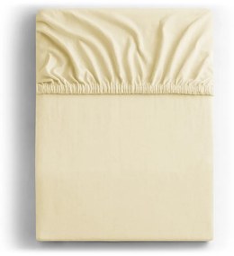 Krémovobiela napínacia džersejová plachta 200x200 cm Amber – Restilo