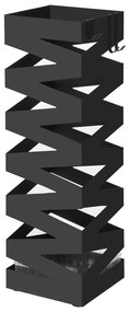 Kovový stojan na dáždniky Loft Black, 49x15,5 cm