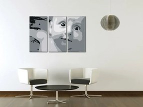 Ručne maľovaný POP Art obraz CHILD 3 dielny  child