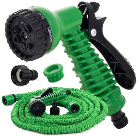 Flexibilná hadica s rozprašovačom, 30 m - zelená