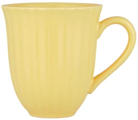 IB Laursen Žltý keramický hrnček s vrúbkami MYNTE LEMONADE