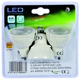 SADA 3x LED Stmievateľná žiarovka MR16 GU10/5W/230V 3000K - Lucide 49006/15/31